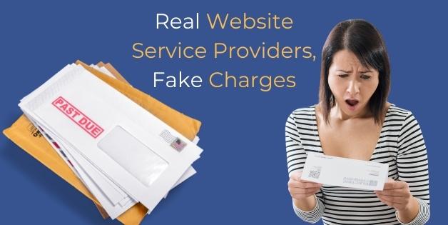 Real website service providers, fake charges